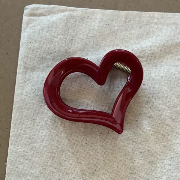 Red Elegance Geometry Hair Claw Clip