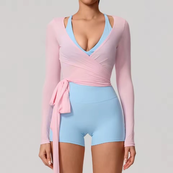 Women's Long Sleeve Yoga/Pilates Wrap Top