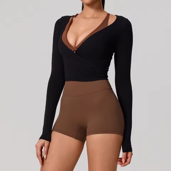 Women's Long Sleeve Yoga/Pilates Wrap Top