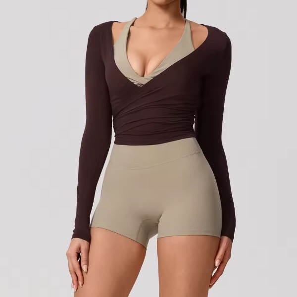 Women's Long Sleeve Yoga/Pilates Wrap Top