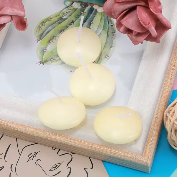Unscented Ivory White Floating Candles