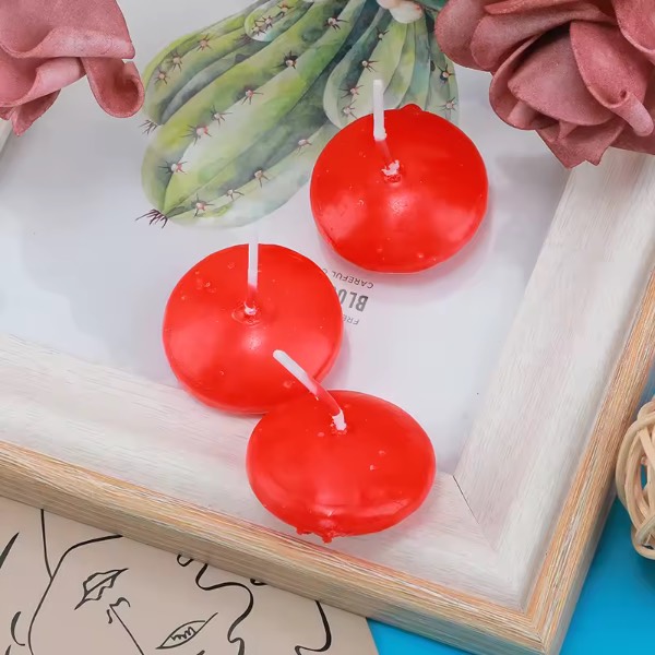 Unscented Red Floating Candles