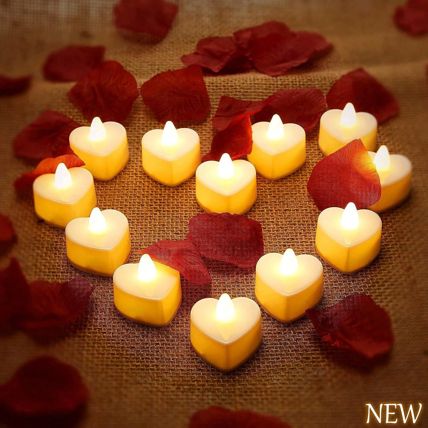 Heart Shape LED Flameless Romantic Tealight Candles