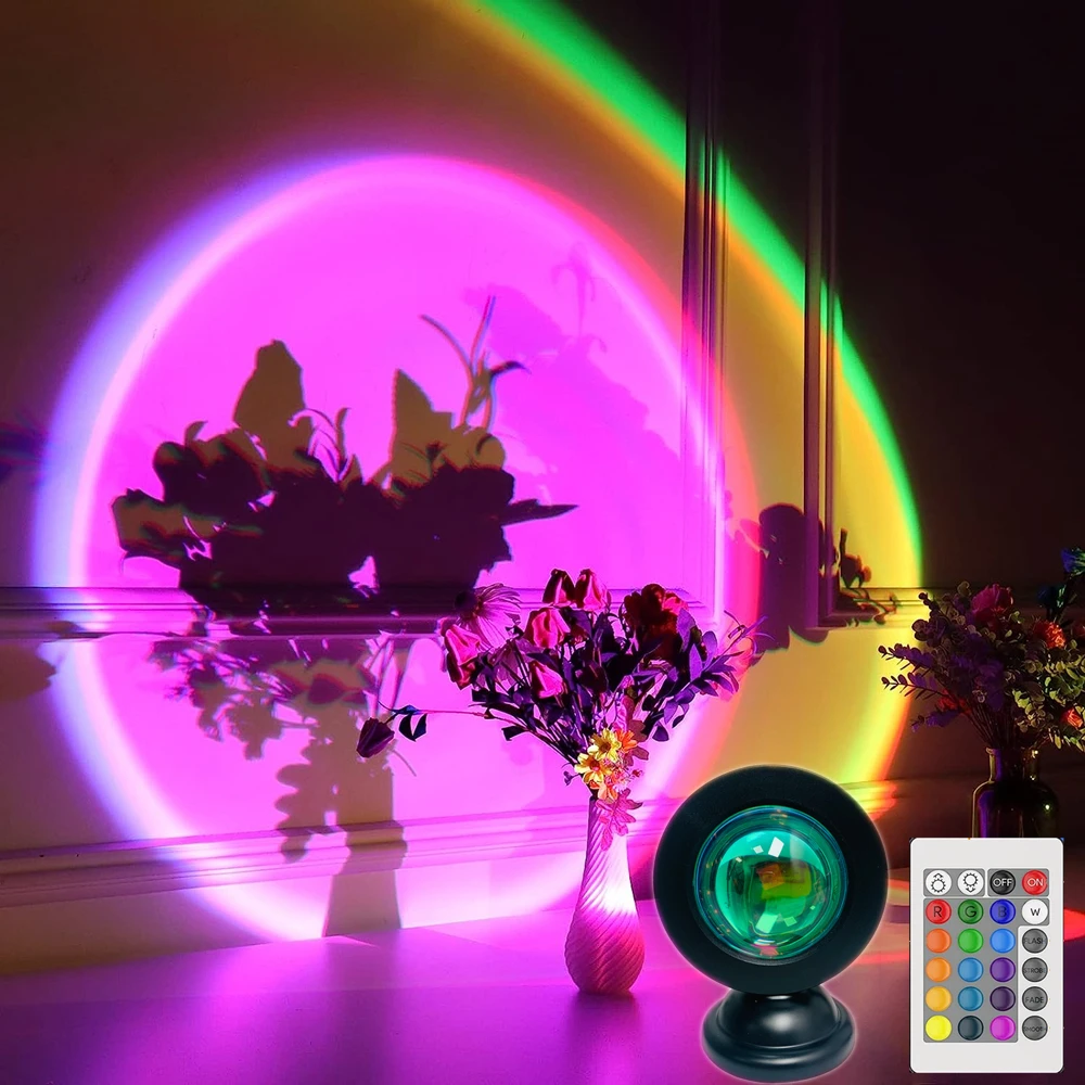 Sunset Projection Lamp with Remote - 16 RGB Colors