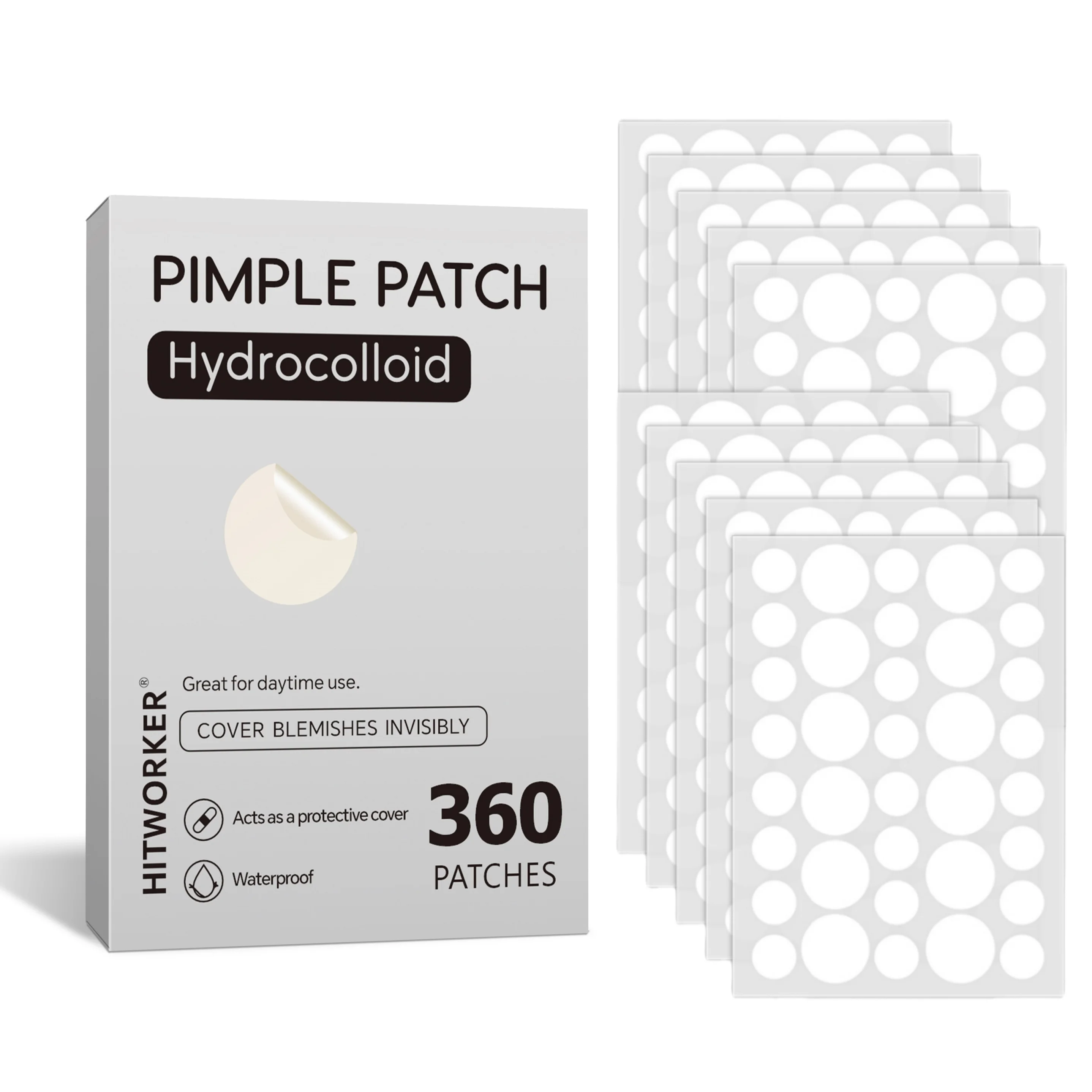 360pcs Invisible Acne Pimple Patches (Healing Stickers)