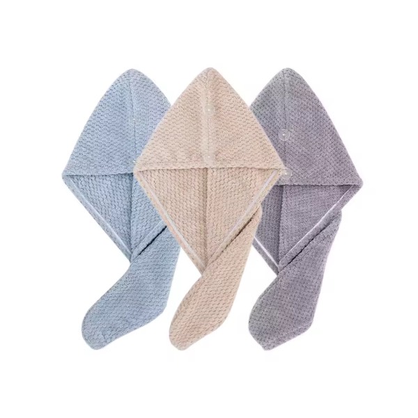 Solid Colour Microfibre Hair Towel Wrap (3pcs)