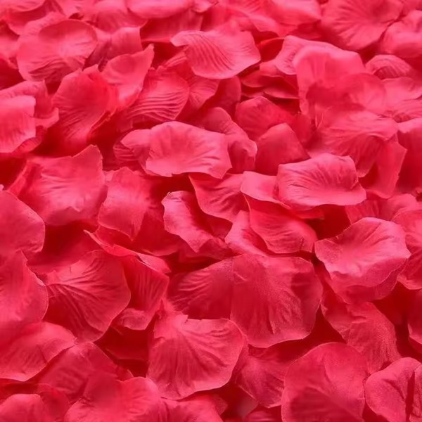 Colourful Artificial Romantic Rose Petals (Pink Red)