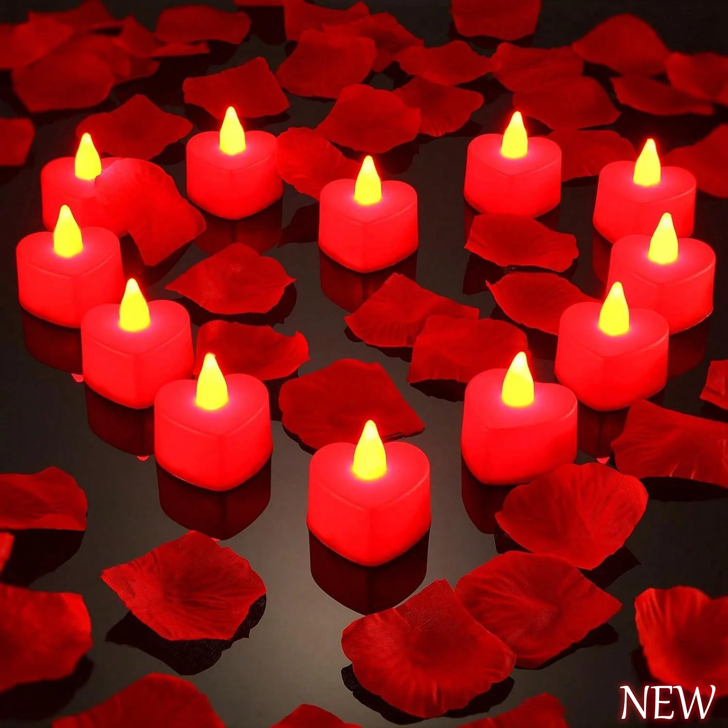 Heart Shape LED Flameless Romantic Tealight Candles