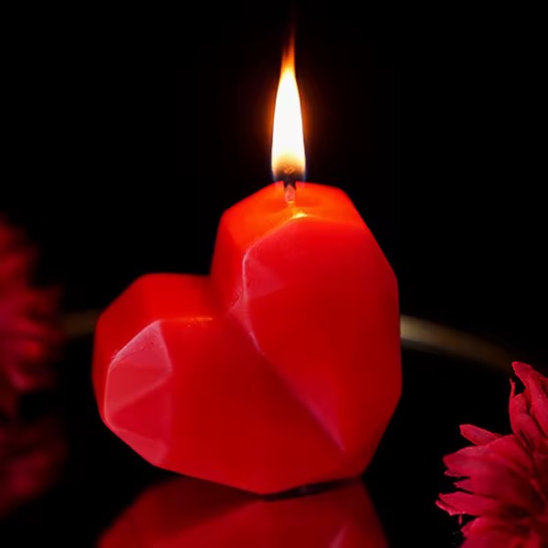 3D Heart-Shaped Handmade Love Candle