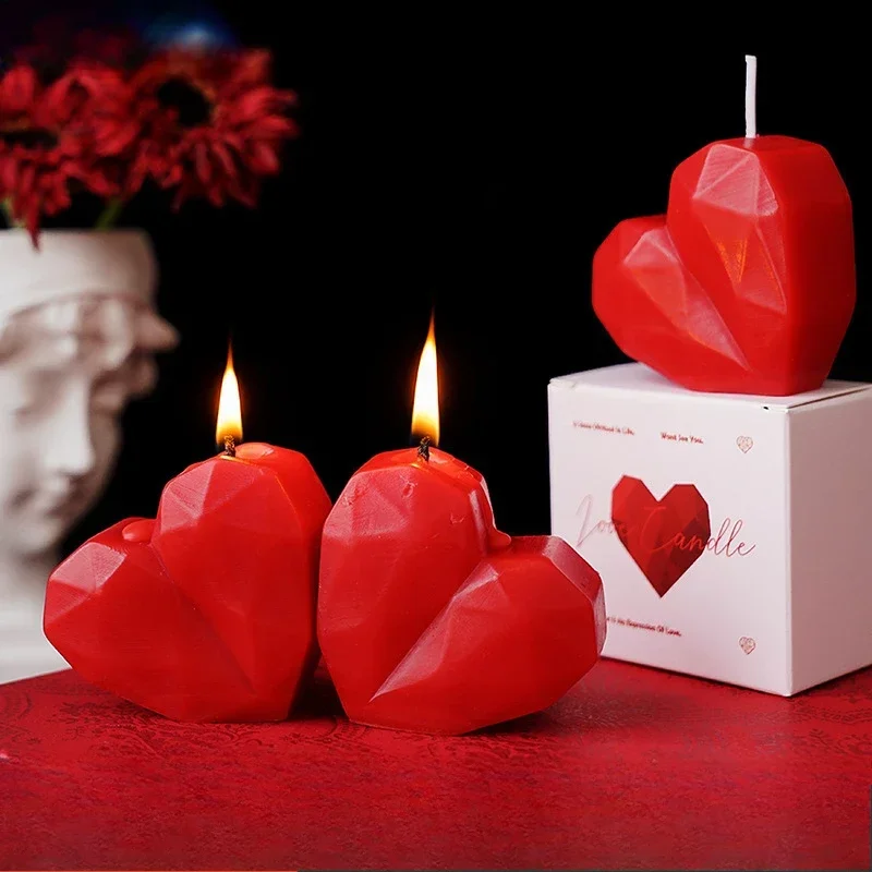 3D Heart-Shaped Handmade Love Candle