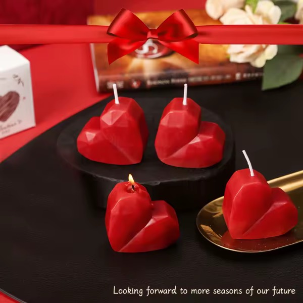 3D Heart-Shaped Handmade Love Candle