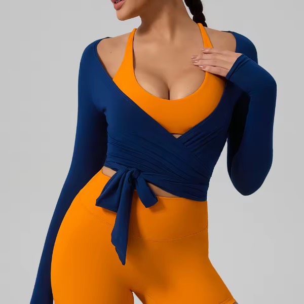 Women's Long Sleeve Yoga/Pilates Wrap Top