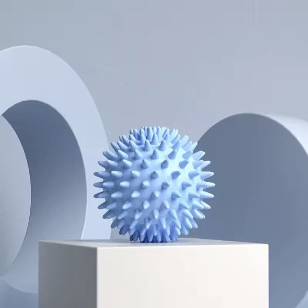 Spiked Foot Massage Ball for Plantar Fasciitis & Muscle Relief (Blue)