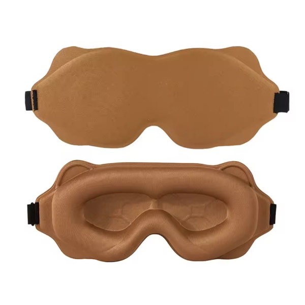 Ergonomic Sleep Eye Mask with Deep Eye Socket Design (Brown)
